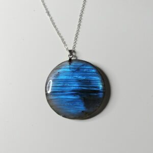 Labradorite Circle Pendant